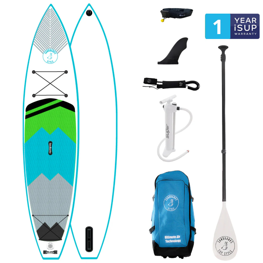 Sandbanks Style Sports Touring 12' ISUP Paddleboard Package