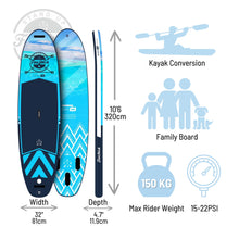 Load image into Gallery viewer, Fatstick Pure Art Inflatable Paddle Board 10&#39;6 Package
